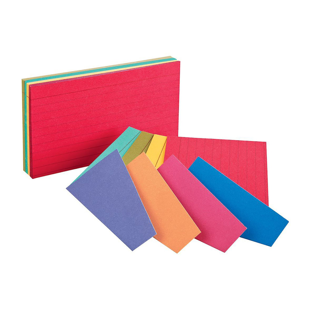 2 Tone Index Cards 3x5 100pk Asst Colors Oxford