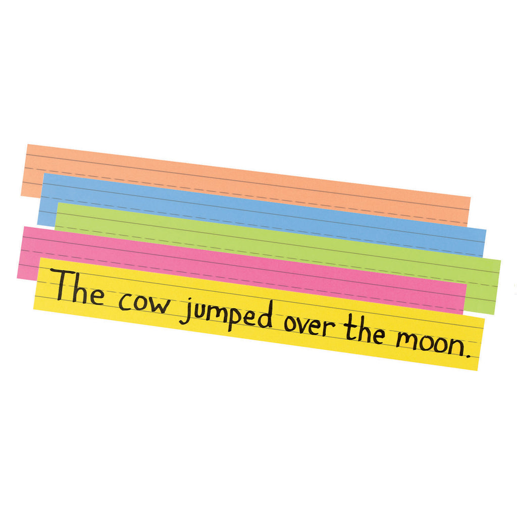 Super Brt Sentence Strips 100-pk 3 X 24 Assorted Colors