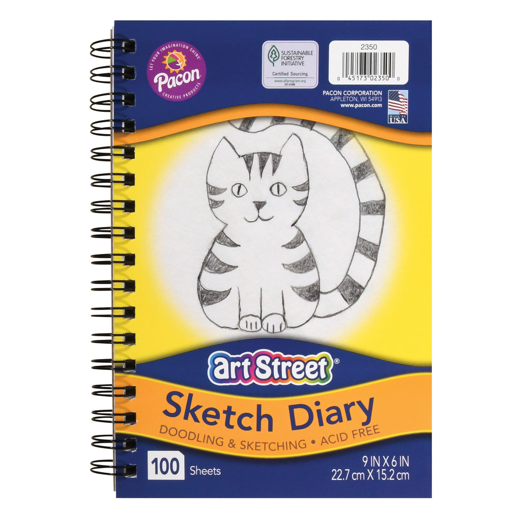 Sketch Book 9in X 6in 100 Sheets Lightweight