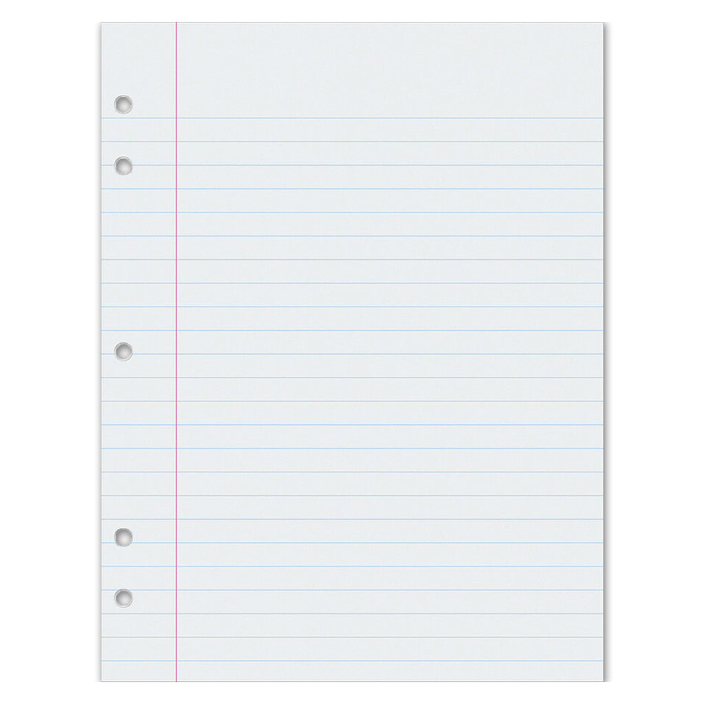 (2 Rm) Writing Paper 3-8in Rule 8x10.5 500shts Per Pk 5 Hole Punch