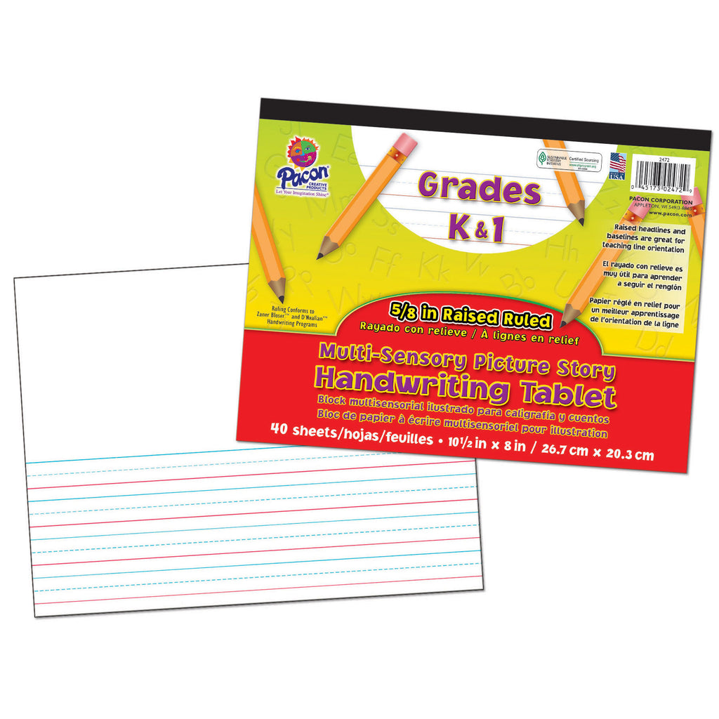 Multi Sensory Picture Story Paper Handwriting Tablet