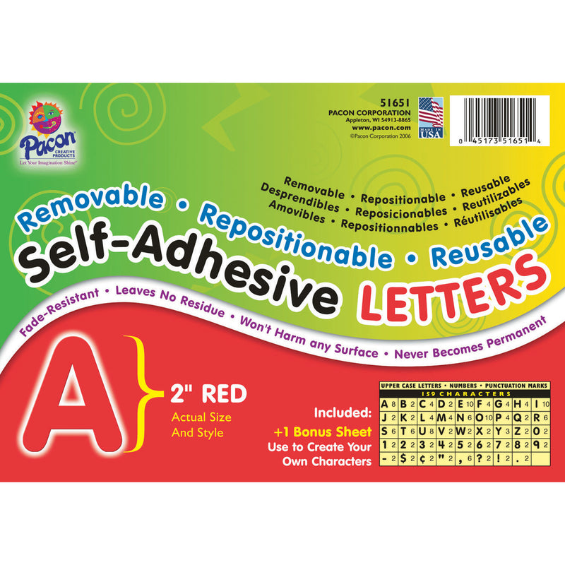Self Adhesive Letter 2in Red