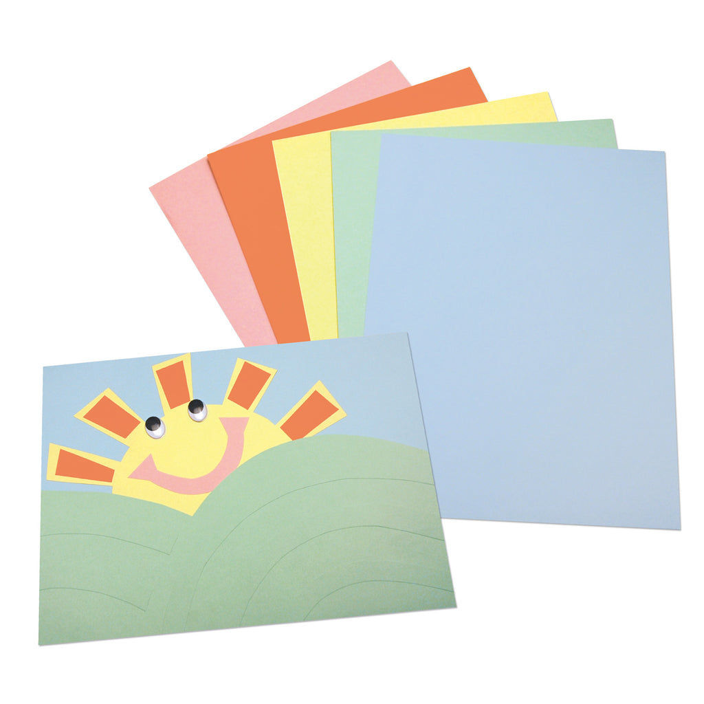Pastel Tagboard, 5 Assorted Colors, 9" x 12", 100 Sheets