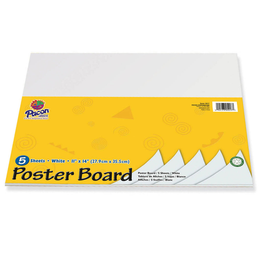 White Poster 11x14 Board 5 Sheets