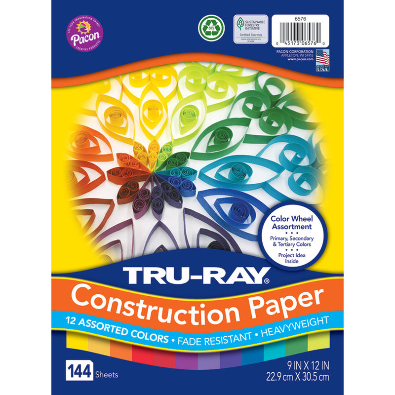 True Ray Color Wheel Asst 144 Pack 9x12