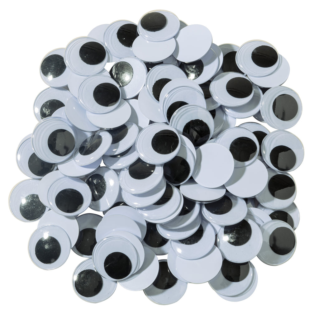 Wiggle Eyes Black 20 Mm 100 Pieces