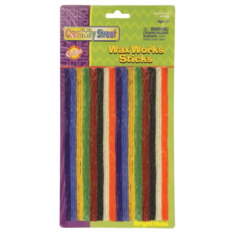 Wax Workssticks Assorted Brght Hues 8in 48 Pieces