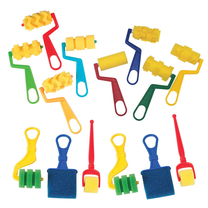 Foam Rollers & Brushes Class Pack Asst 14 Pcs Creativity Street
