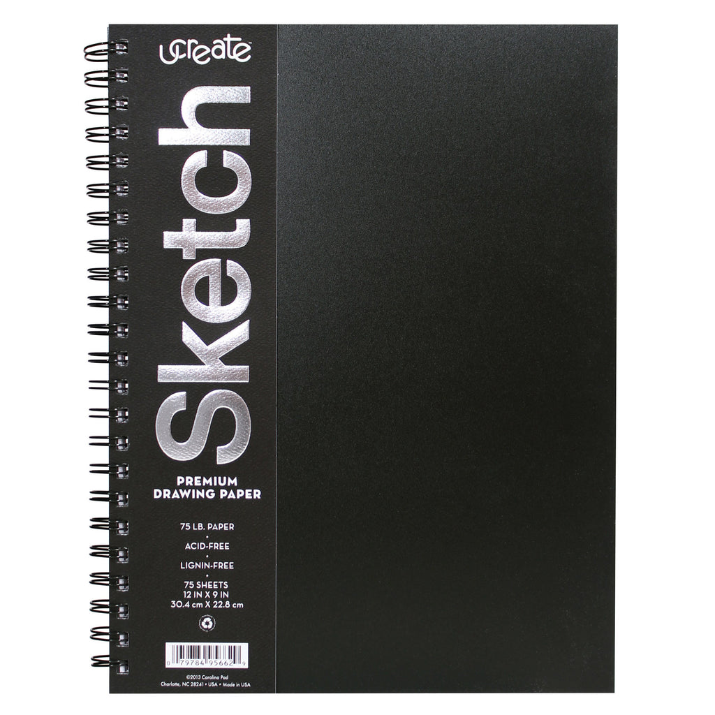 Poly Cover Sketch Book Heavyweight 12in X 9in 75 Sheets