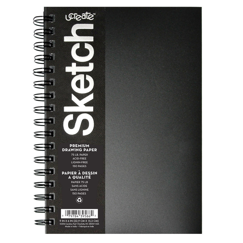Poly Cover Sketch Book Heavyweight 9in X 6in 75 Sheets