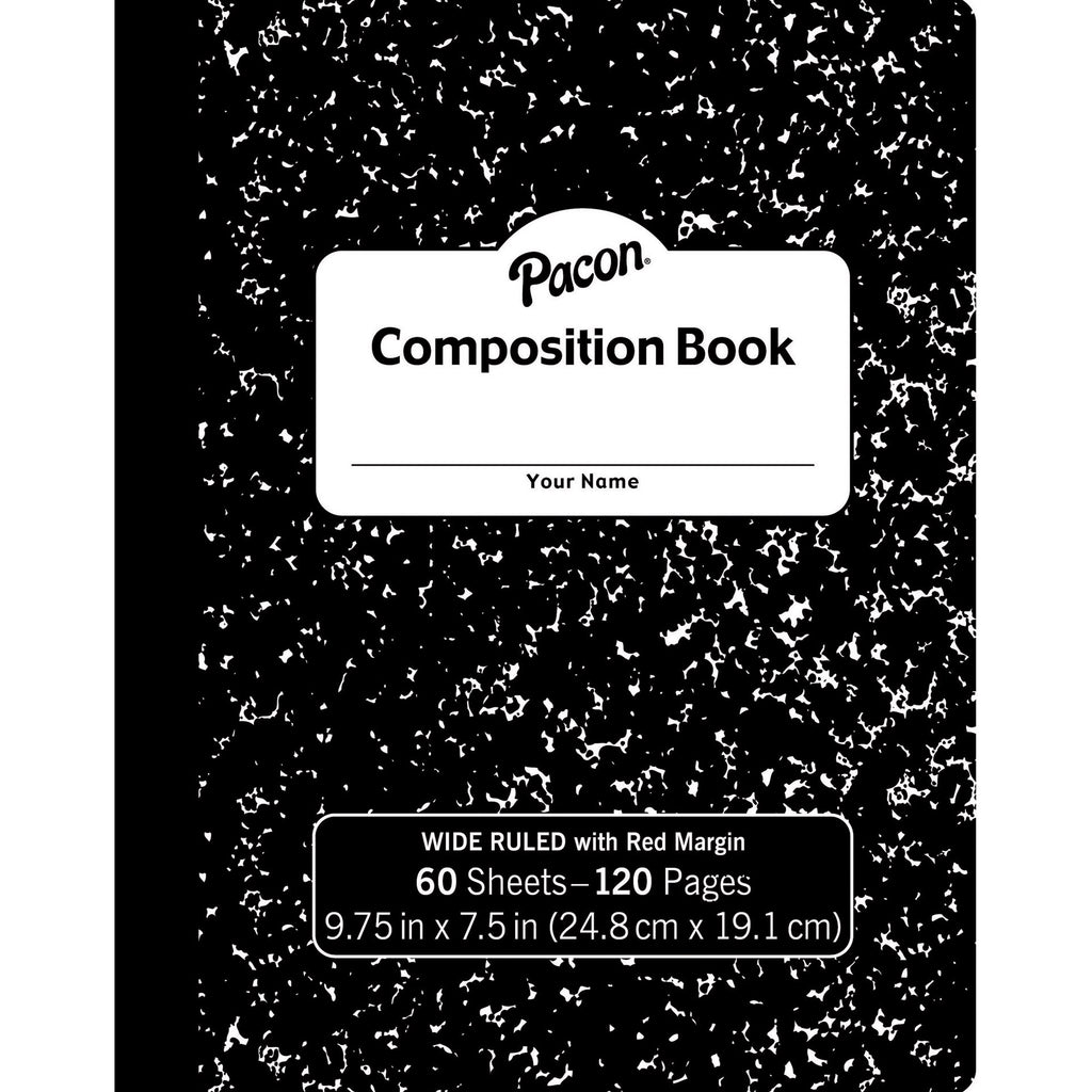 Black Compostition Book 9.75 X 7.5