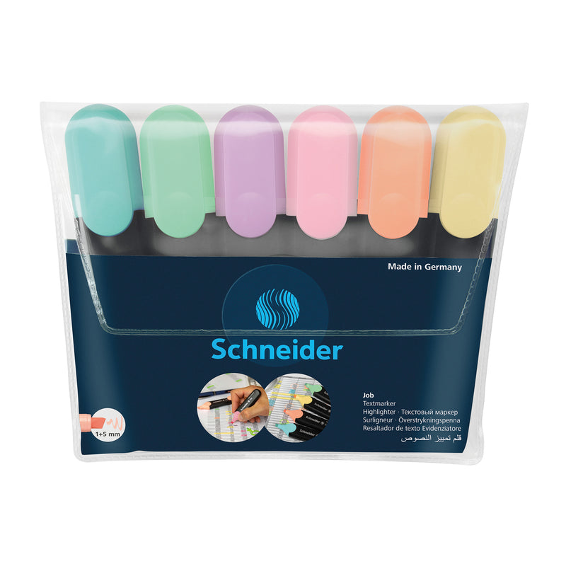 Pastel Job Highlighter Set 6pk Schneider