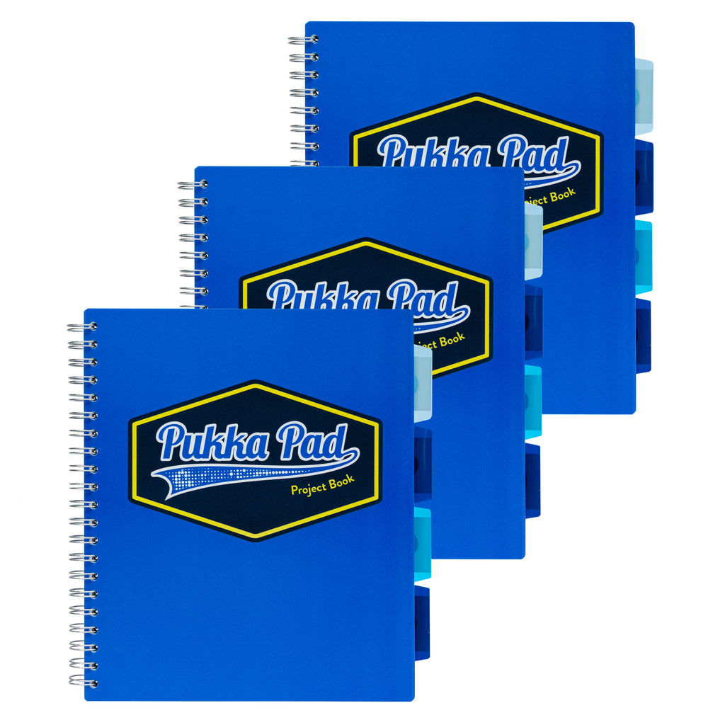 Pukka Pad Project Book Blue 3ct Vision Letter Size