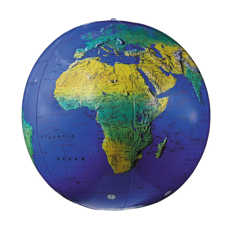 (2 Ea) Inflatable Topographical Globe 12in