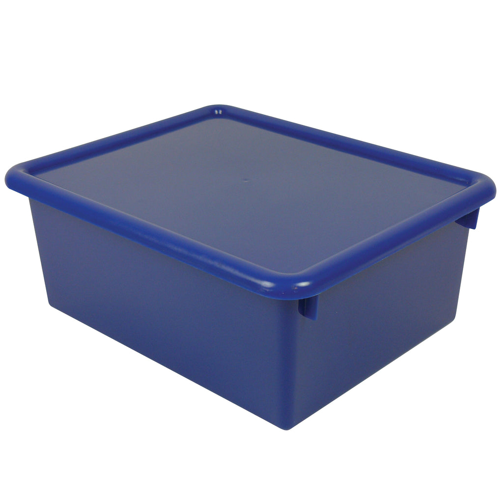 (2 Ea) Stowaway Blue Letter Box With Lid 13-1-2 X 10-3-4 X 5-3-8