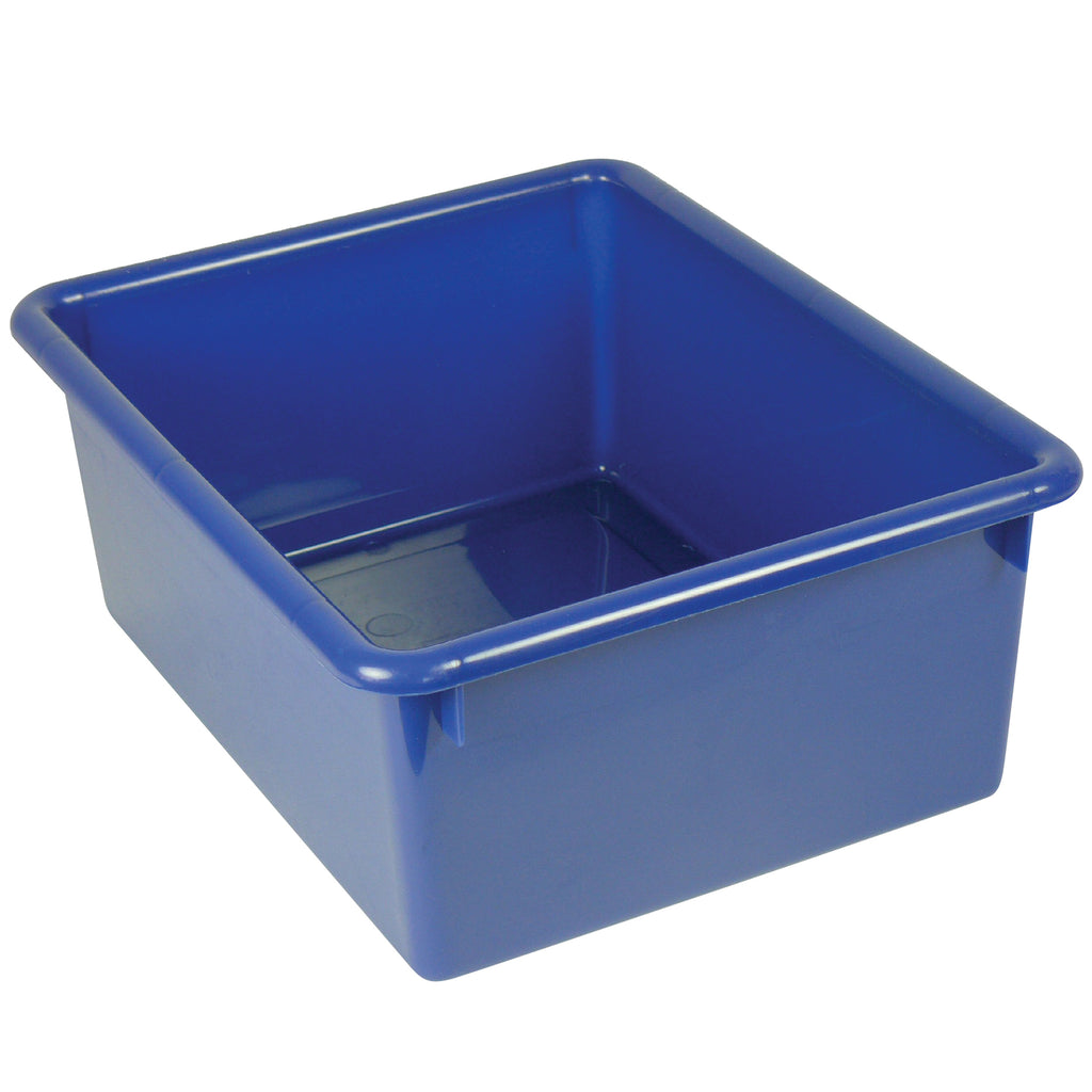 (3 Ea) Stowaway Letter Box Blue No Lid 13-1-8 X 10-1-2 X 5-1-4