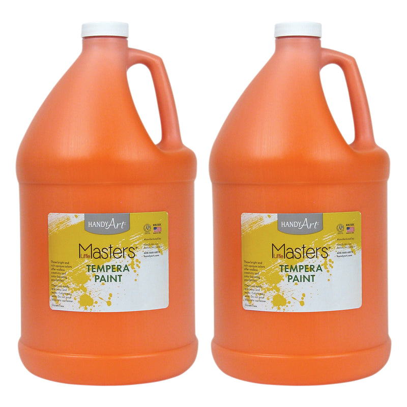 (2 Ea) Little Masters Orange 128oz Tempera Paint
