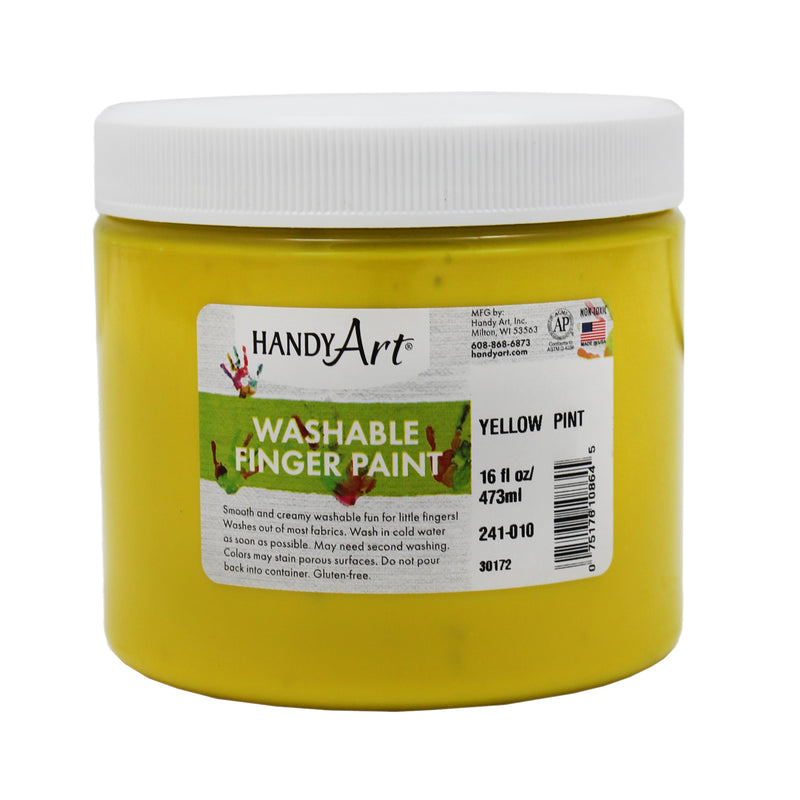 Handy Art Yellow 16oz Washable Finger Paint