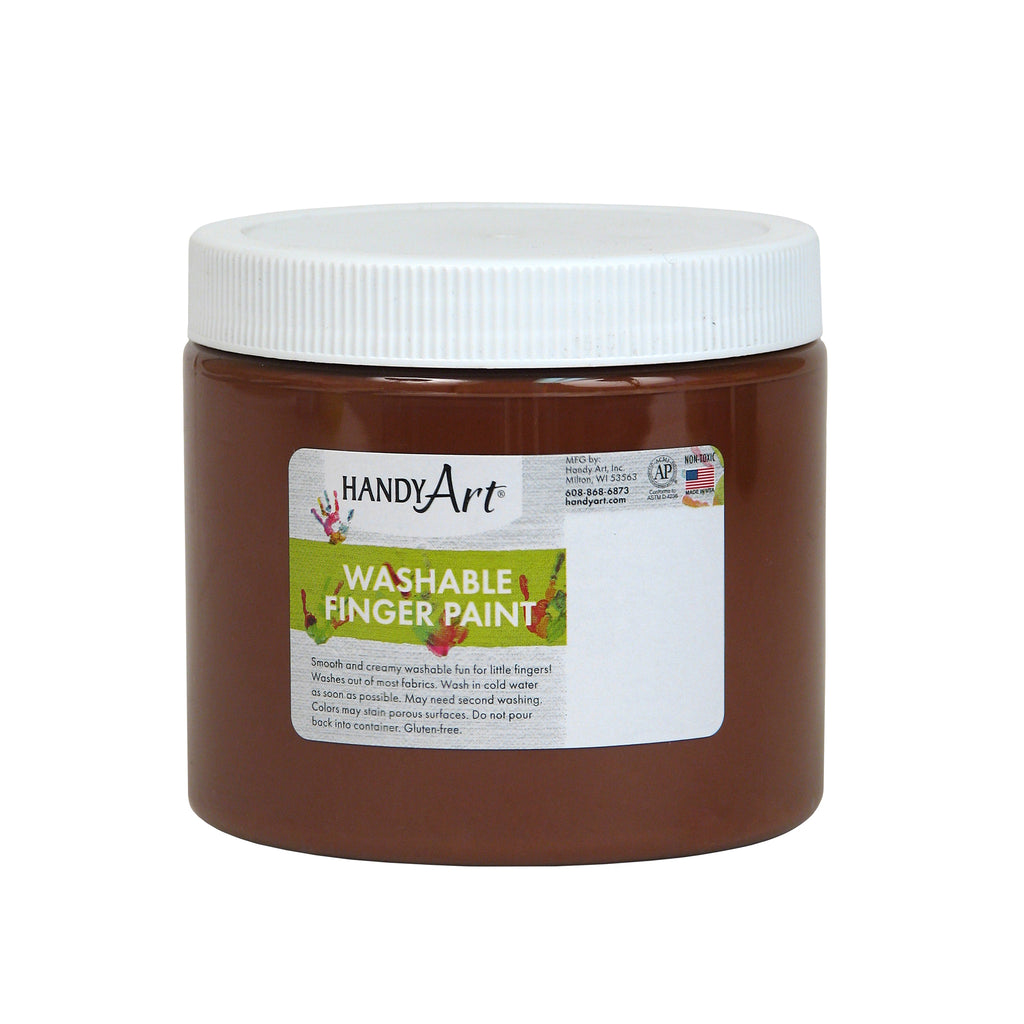 (6 Ea) Handy Art Brn 16oz Washable Finger Paint