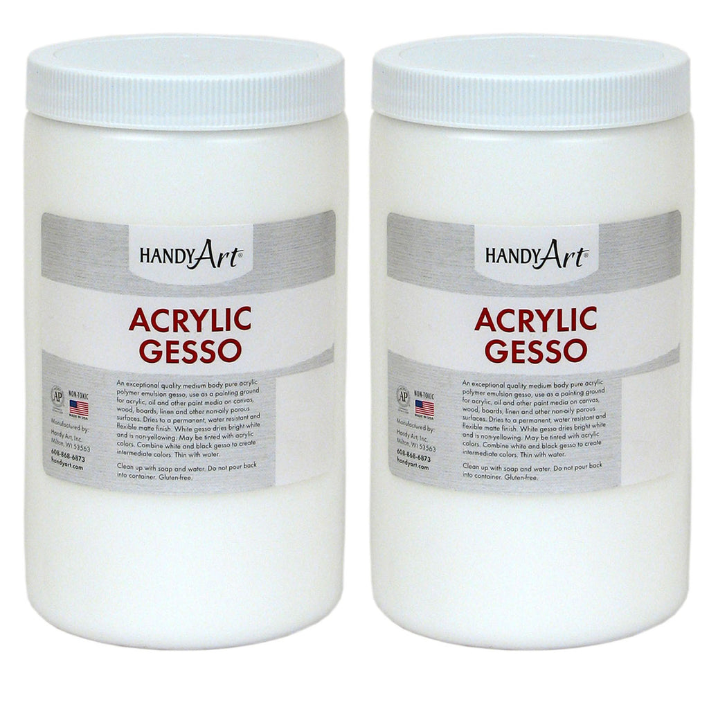 (2 Ea) Handy Art Acrylic Gesso 32 Oz