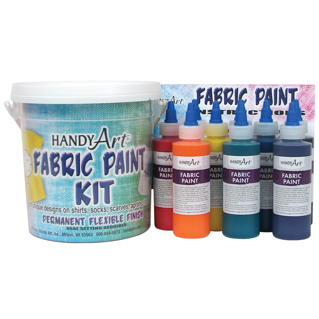 Handy Art Fabric Paint Bucket Kit 9 - 4oz Bottles