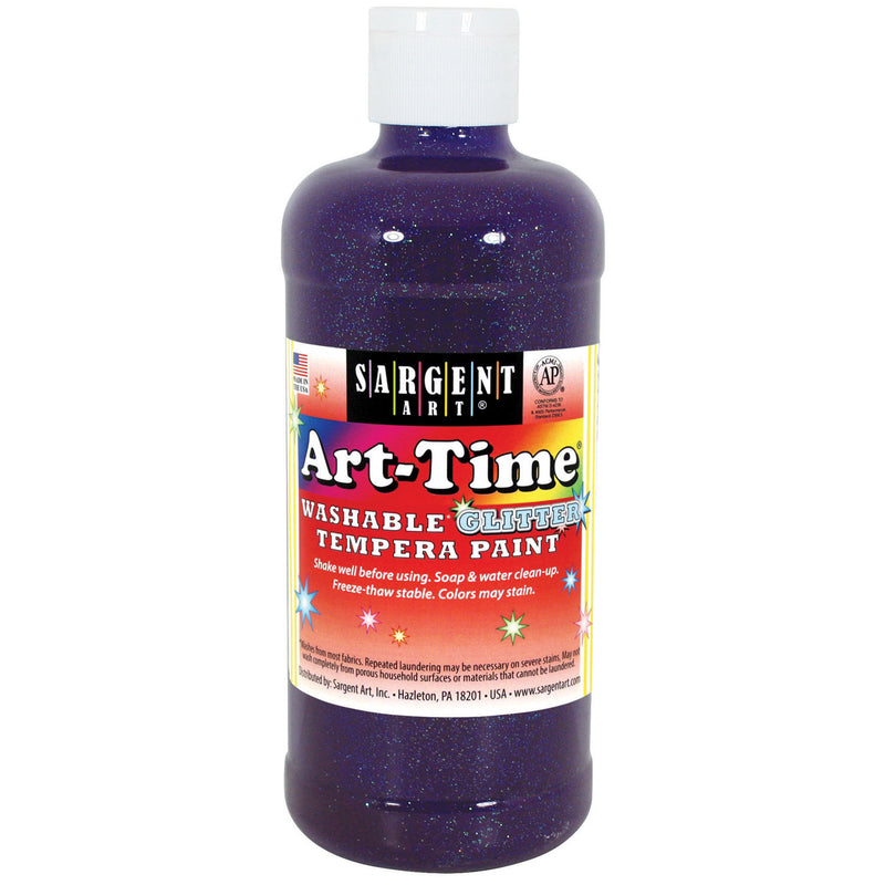 Glitter Tempera 16 Oz Violet Washable Art Time