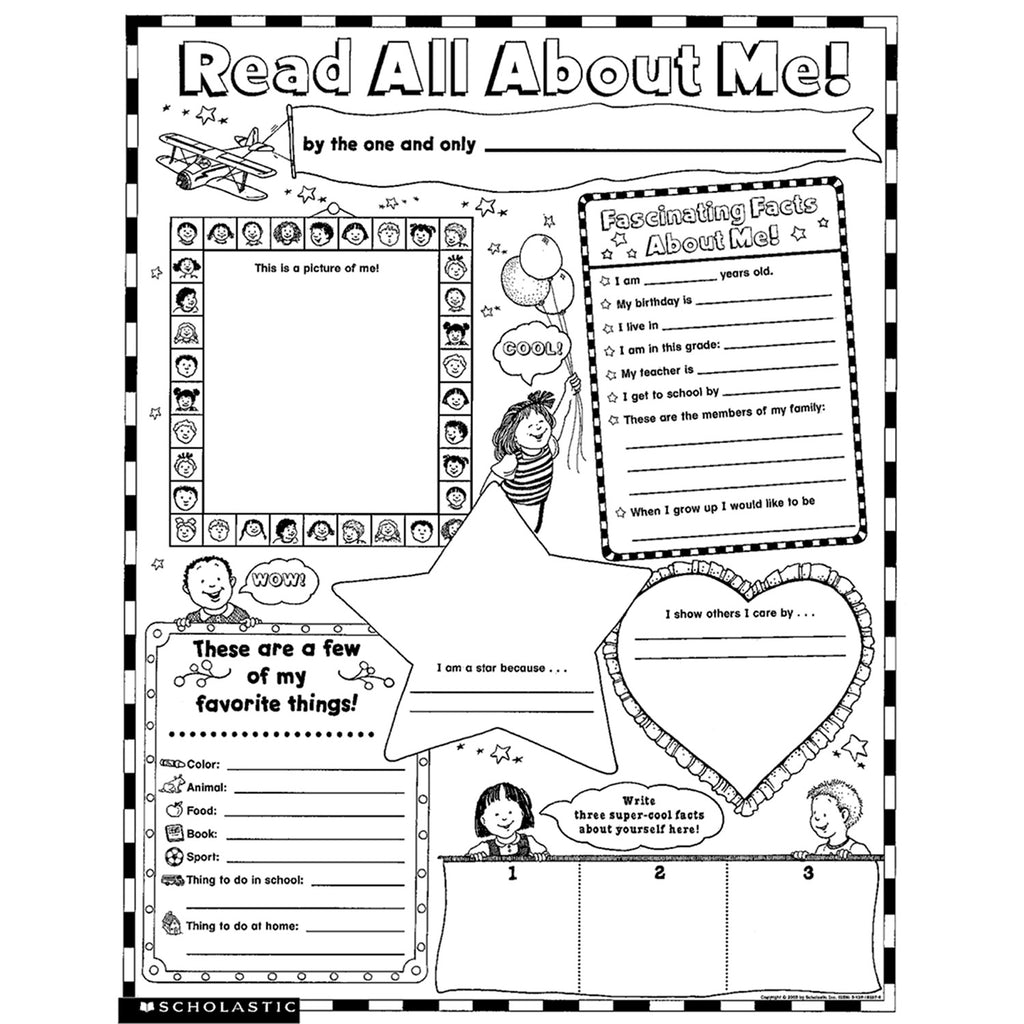 Instant Personal Poster Sets Read All About Me