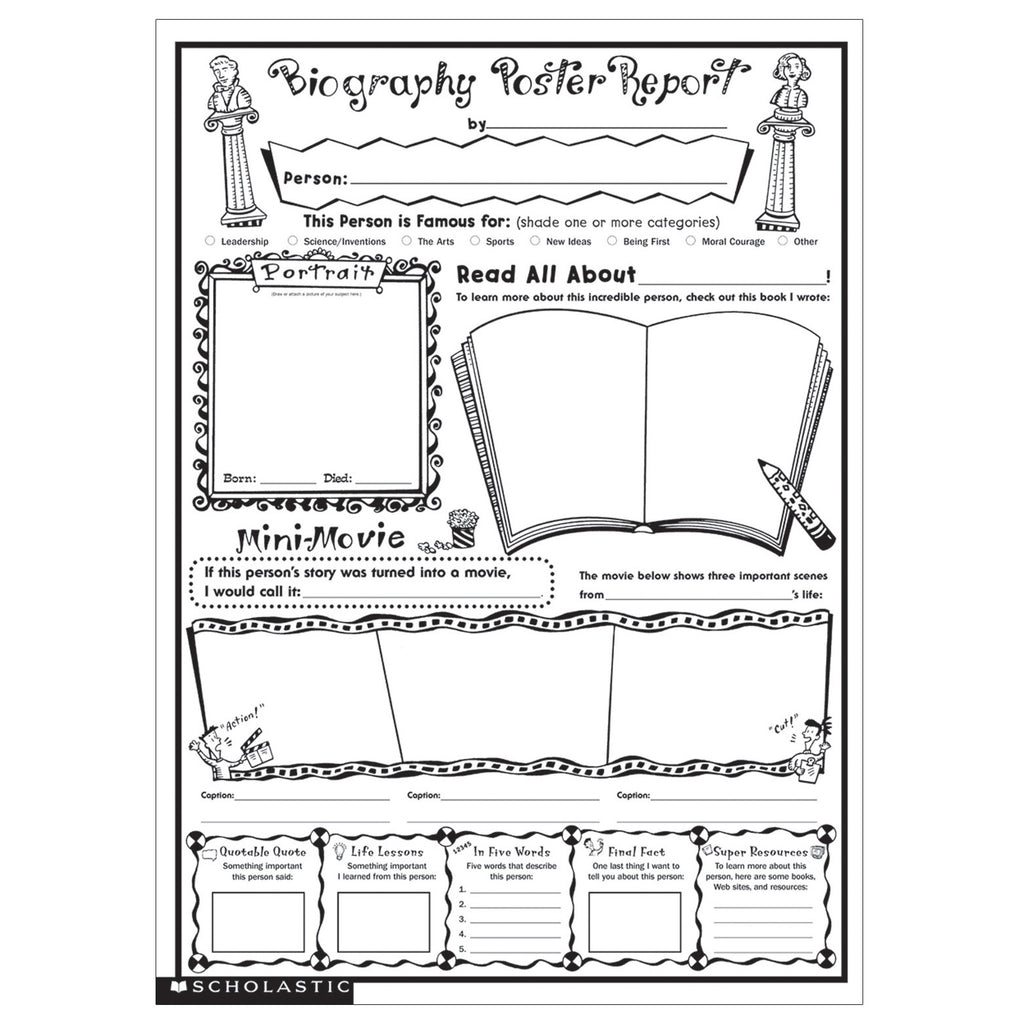 Instant Personal Poster Sets Biography Report