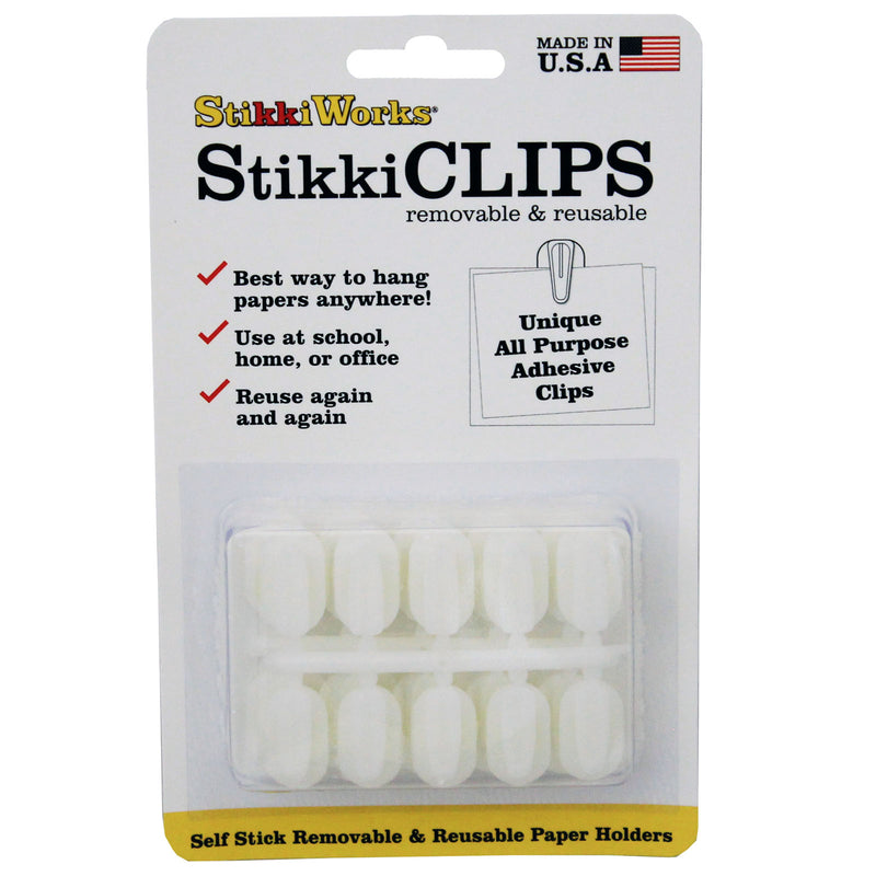 Stikki Clips White 20 Per Pack