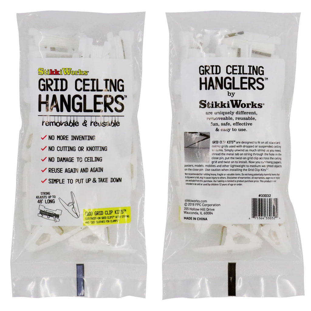 Ceiling Hangers Grid Clip 10-pk Kits
