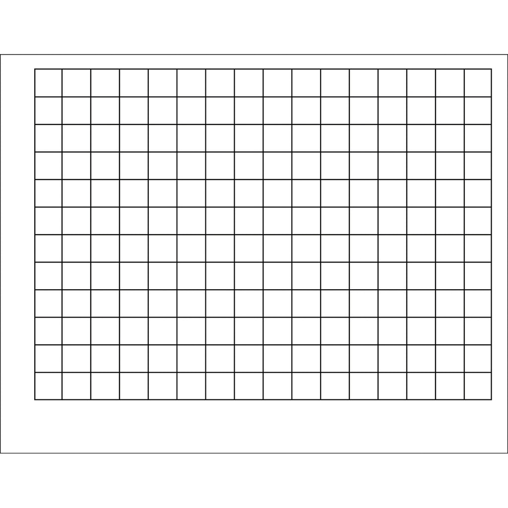 Wipe-off Chart Graphing Grid 1-1-2 Inch Squares 22 X 28