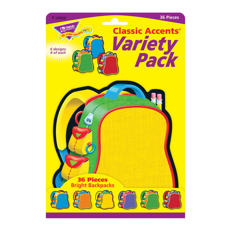 Classic Accents Bright Backpks Variety Pks
