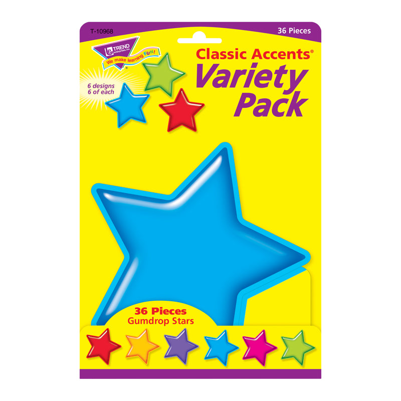 Gumdrop Stars Accents Standard Size Variety Pack