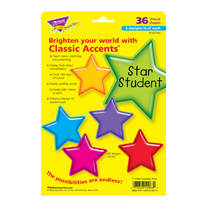 Gumdrop Stars Accents Standard Size Variety Pack