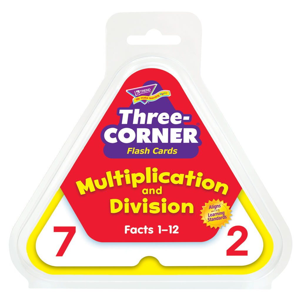 Three-corner Flash Cards 46-pk Multiplication & Division