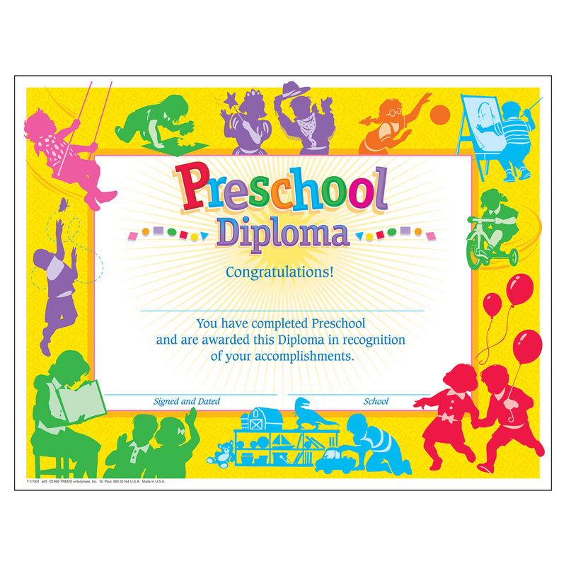 Classic Diploma Preschool 30-pk 8-1-2 X 11