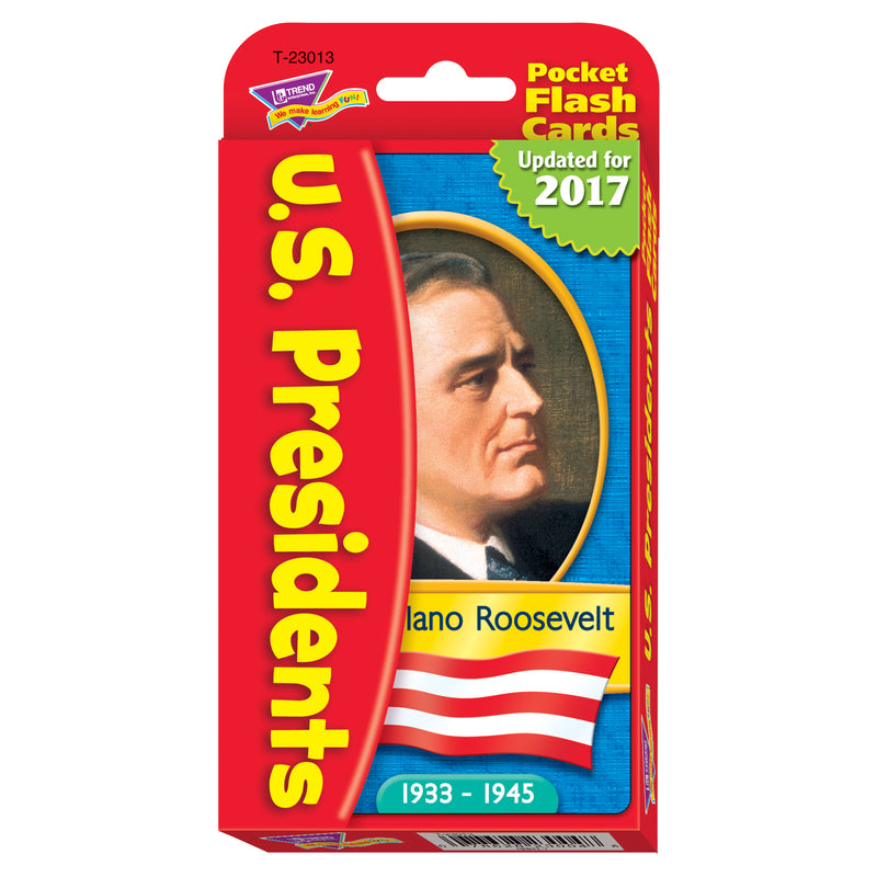 Pocket Flash Cards Presidents 56-pk 3 X 5 Two-sided Cards