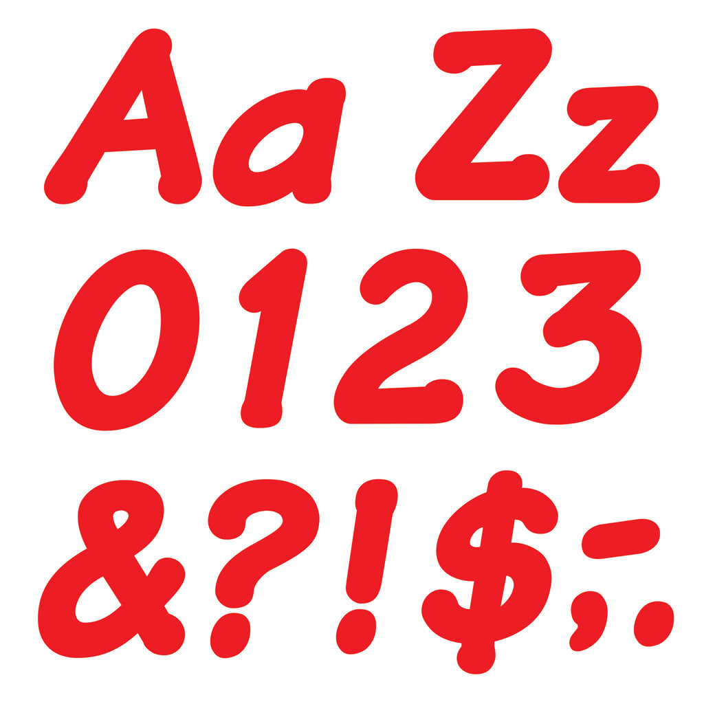 Ready Letters 4 Inch Italic Red