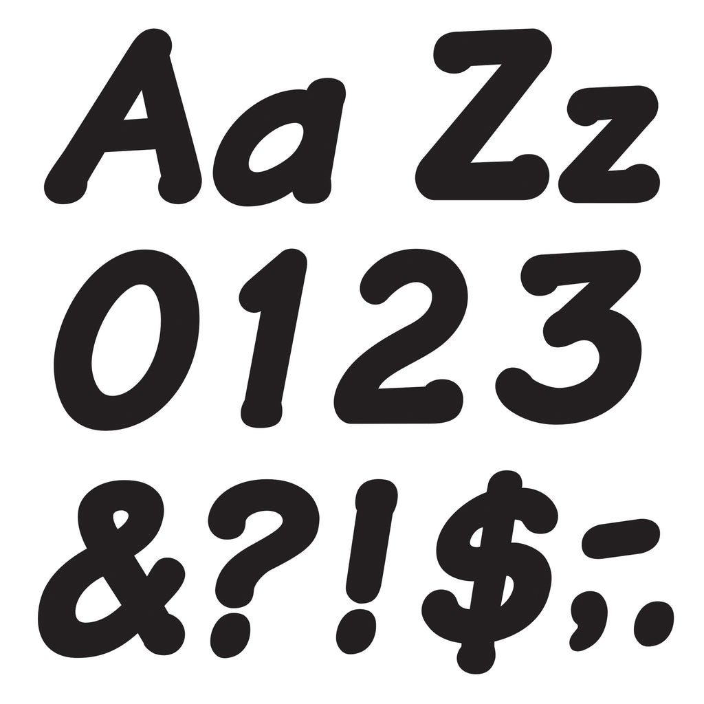 Ready Letters 4 Inch Italic Black