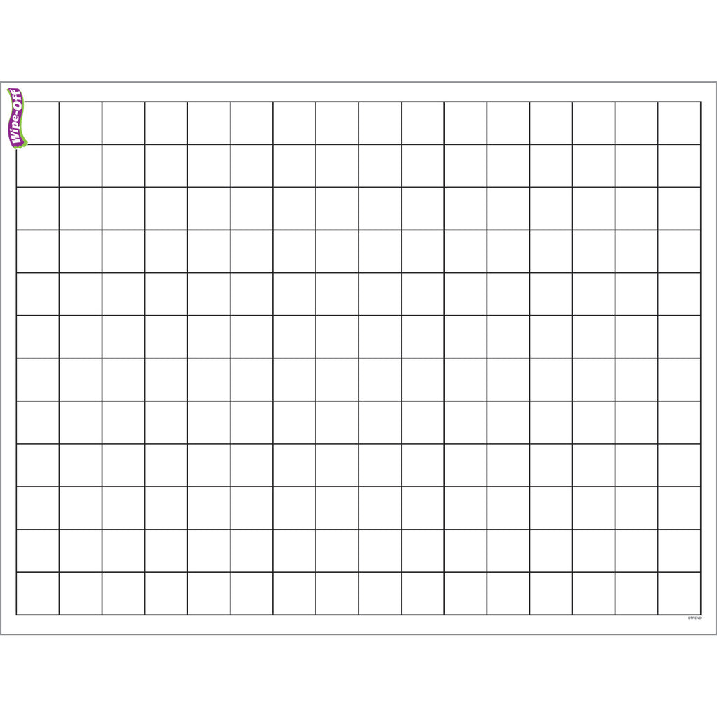 Graphing Grid Small Squares Wipe Off Chart 17x22