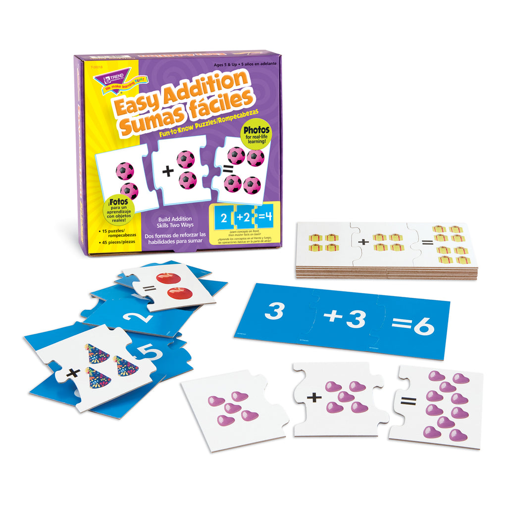 Fun To Know Puzzles Easy Addition Sumas Faciles