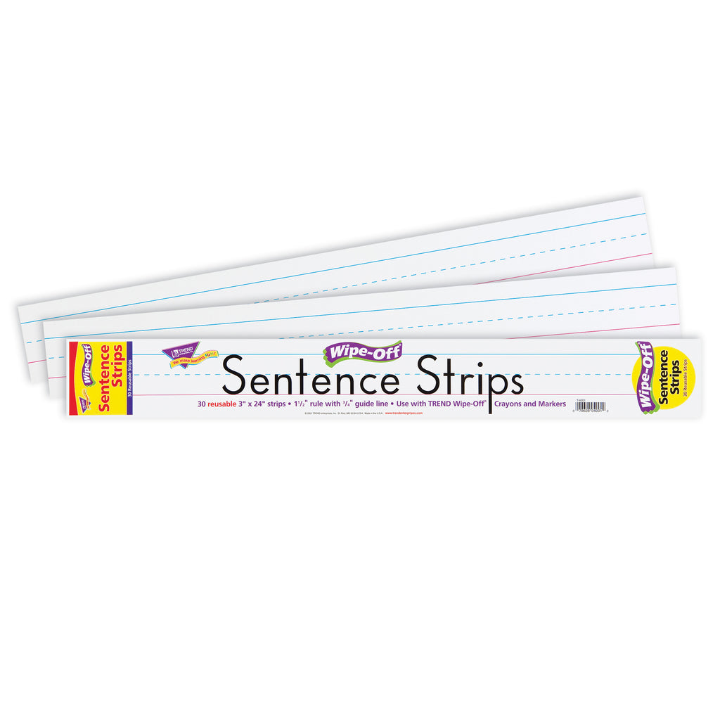Wipe-off Sentence Strips 30-pk 24 X 3