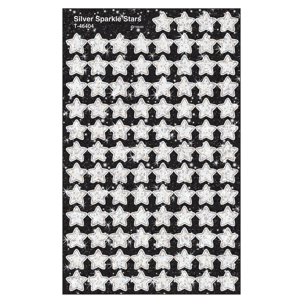 Supershapes Silver Sparkle 400-pk Stars