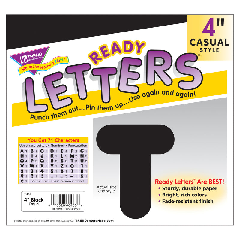 Ready Letters 4 Inch Casual Black