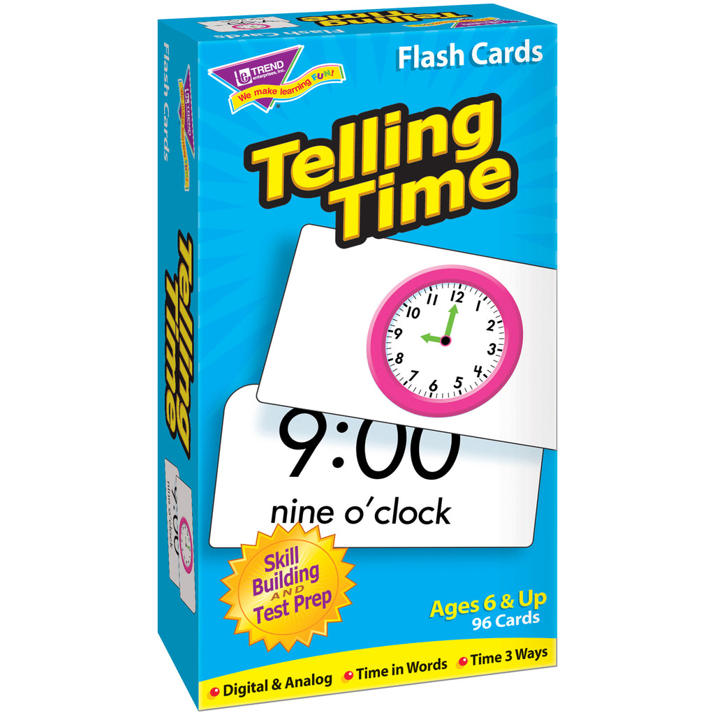 Flash Cards Telling Time 96-box