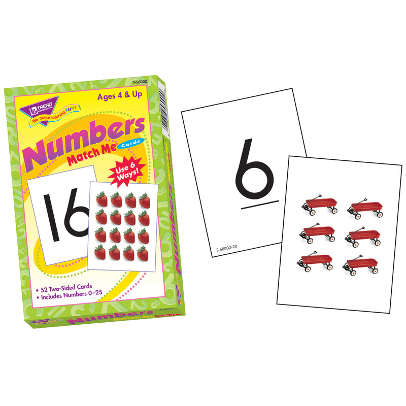 Match Me Cards Numbers 0-25 52-box Two-sided Cards Ages 4 & Up