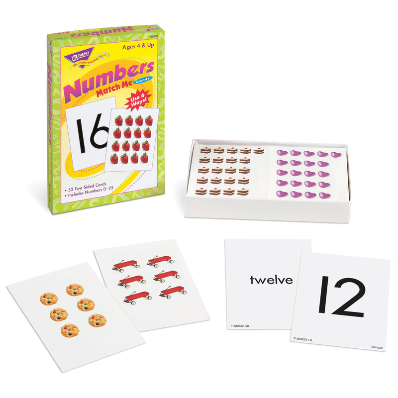 Match Me Cards Numbers 0-25 52-box Two-sided Cards Ages 4 & Up
