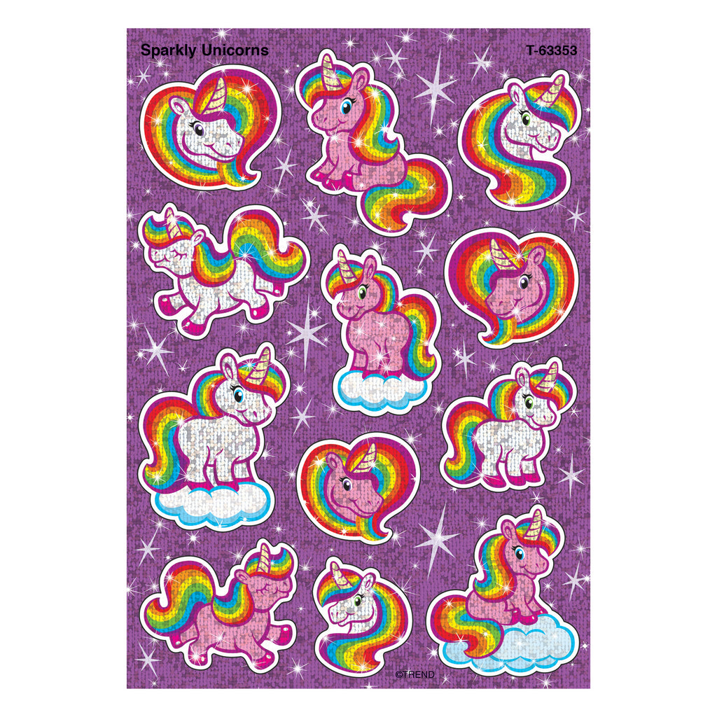 Sparkly Unicorns Sparkle Stickers 24 Ct