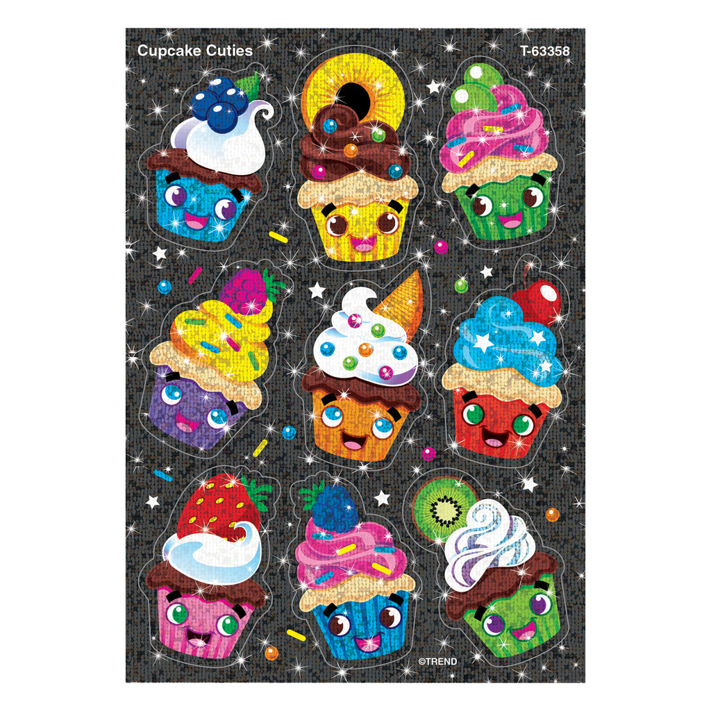 Cupcake Cuties Sparkle Stickers 18 Ct
