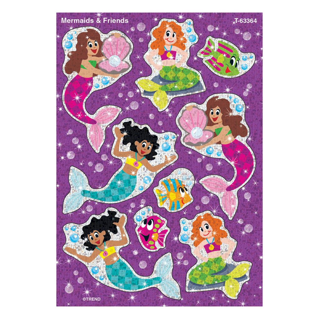 Mermaids & Friends Sparkle Stickers 18 Ct